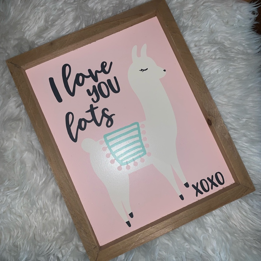 I Love Lots Llama Framed Art